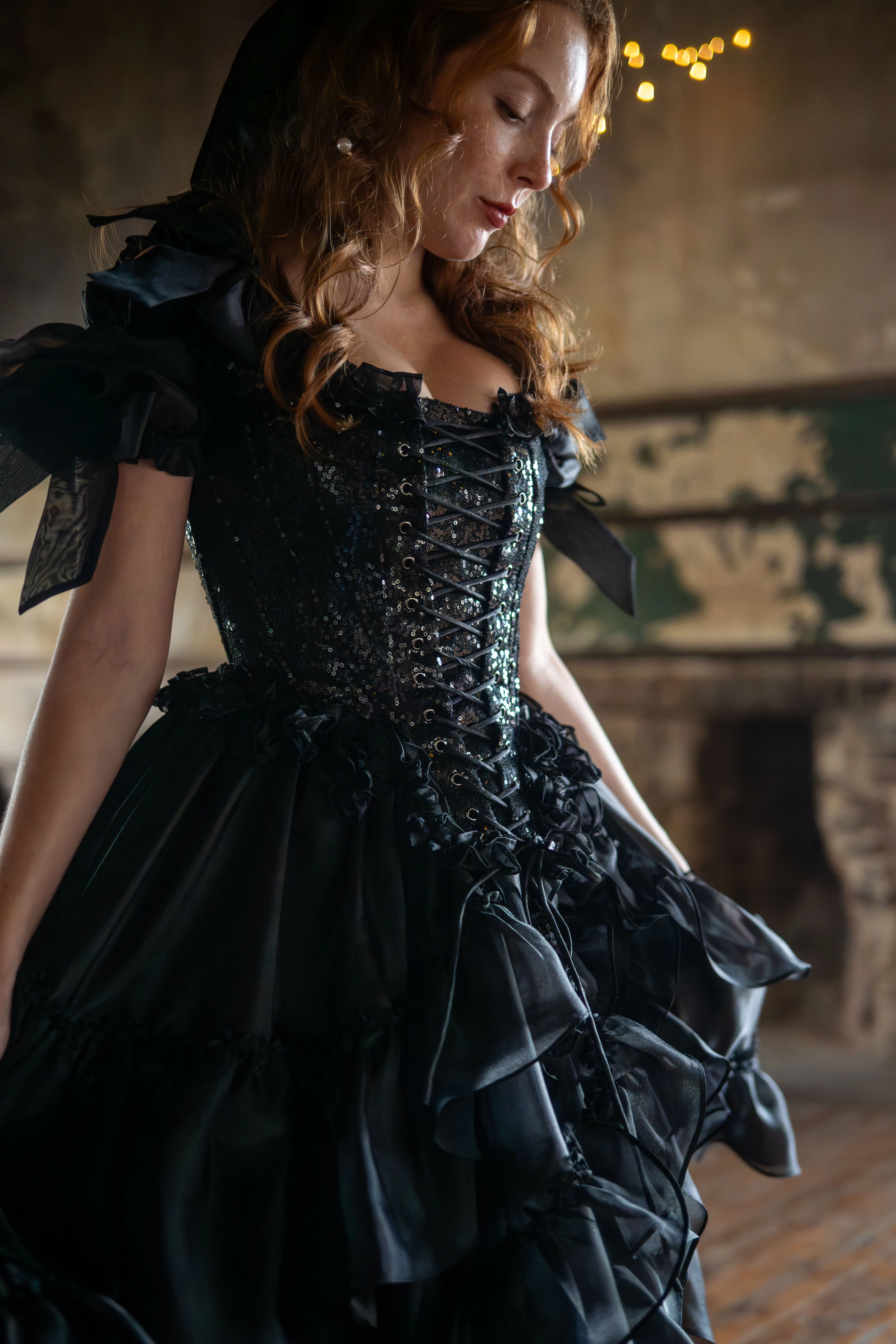 Black Pearl Pompadour Corset - Image 11